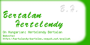 bertalan hertelendy business card